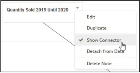 pop-up menu to add connectors