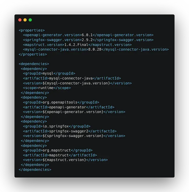 An example of a pom file