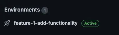 Environment feature-1-add-functionality set to active