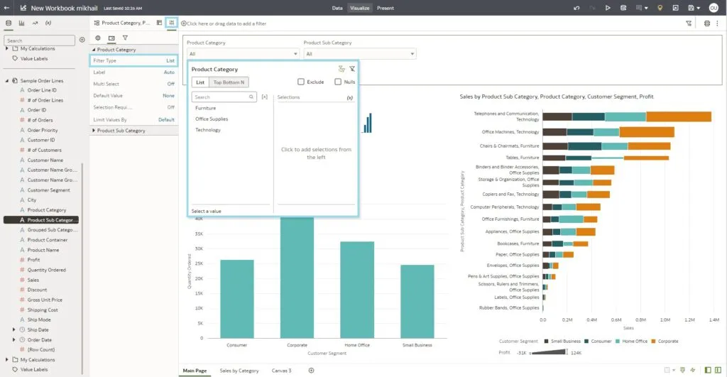 The property is named Filter Type and it is set to List by default.