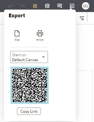 QR code for sharing is automatically generated and displayed