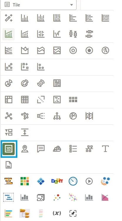 new Tile icon accessible for new workbooks