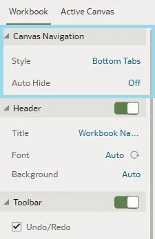 In the Navigation pane, select Canvas Navigation