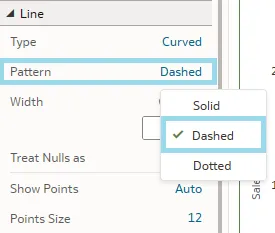 three types of line pattern under Line properties