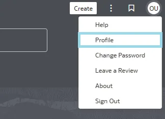 Choose Profile in the pop-up menu