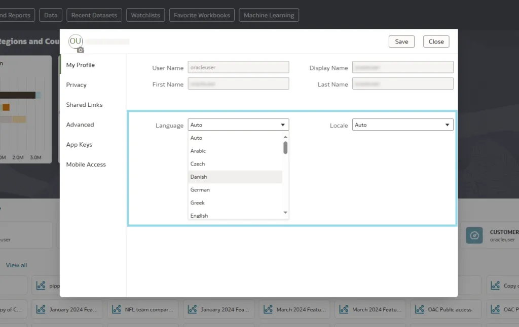 In the subsequent pop-up menu, you’ll be able to see the Language and Locale settings