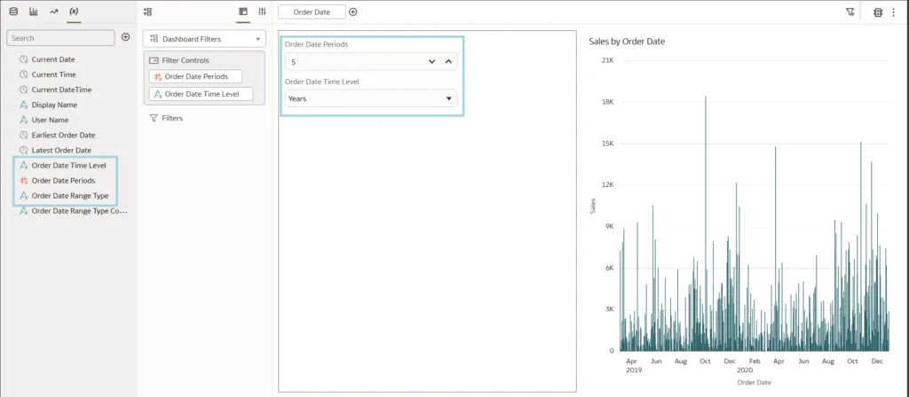 Parameters in the left pane in the Parameters tab.