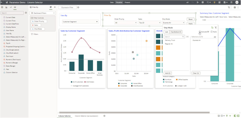parameter demo with diagrams