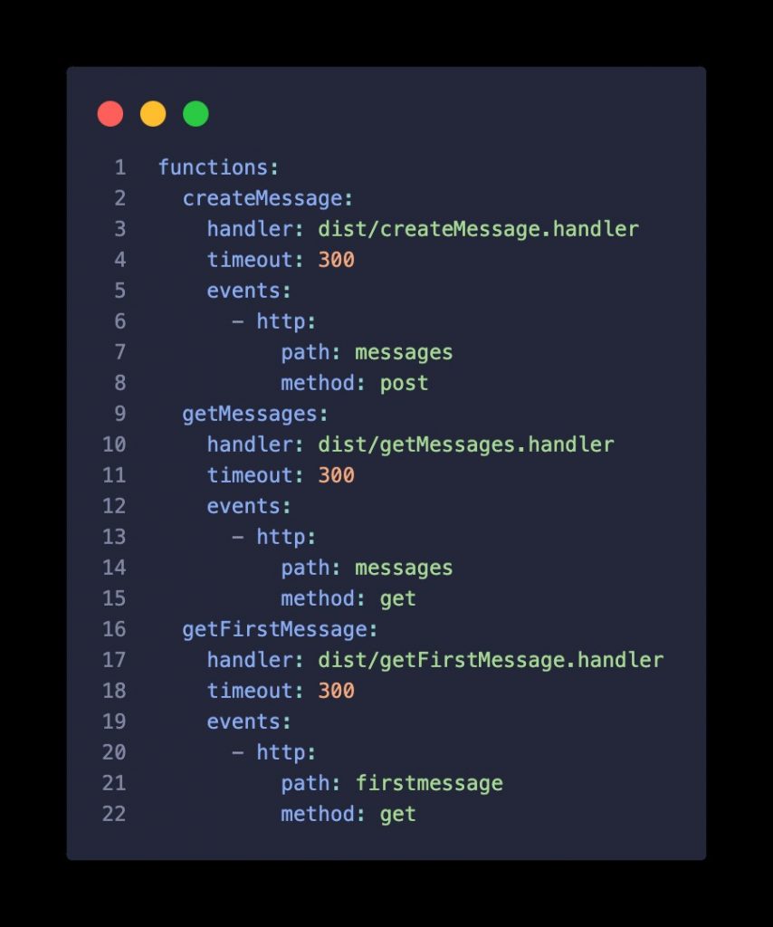 A Code for createMessage, getmessage and getfirstMessage.