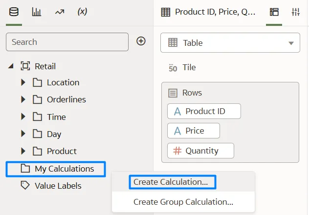 Creating Calculation Steps