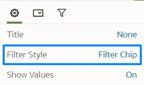 Filter Chip Filter Style selection