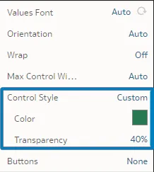 Control Style selection