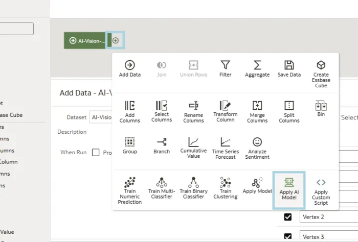 Apply AI Model to the Flow