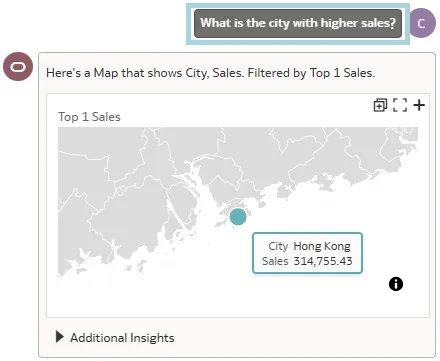 Asking the Assistant specific questions about a visualization