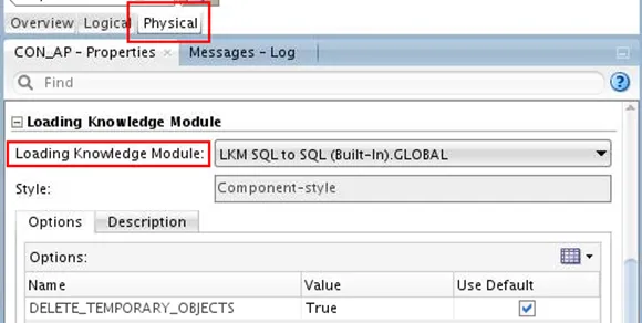 Selecting Loading Knowledge Module