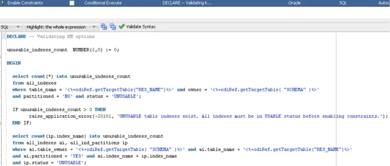 Definition of the PL/SQL command to be executed and Configuration of other execution-related options for the tasks - image 4