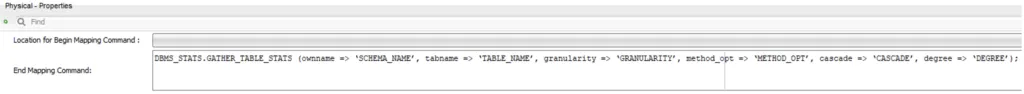 command can be run directly in a mapping, normally in the End Mapping Command option in the Physical layer