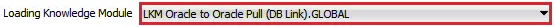 Select LKM Oracle to Oracle Pull (DB Link). Global as Loading Knowledge Module