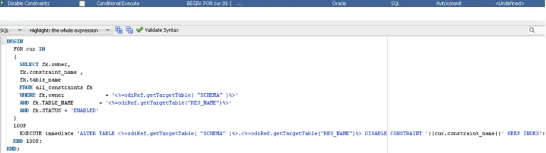 Definition of the PL/SQL command to be executed and Configuration of other execution-related options for the tasks - image 2