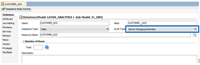 Configure the Data Model as SCD
