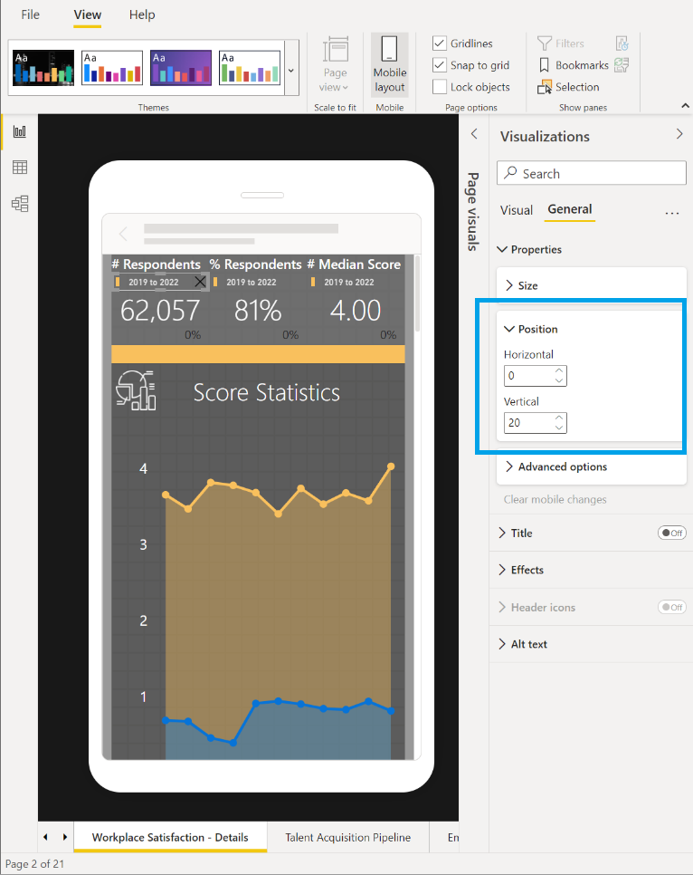 A graphic of score statistics on a mobile telephone.