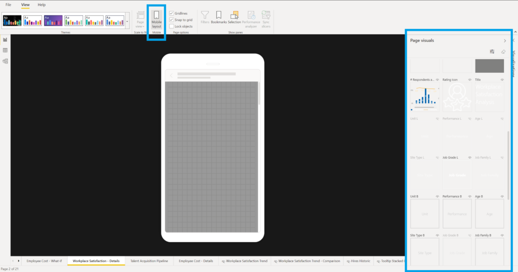 mobile layout