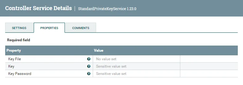 Private key service details
