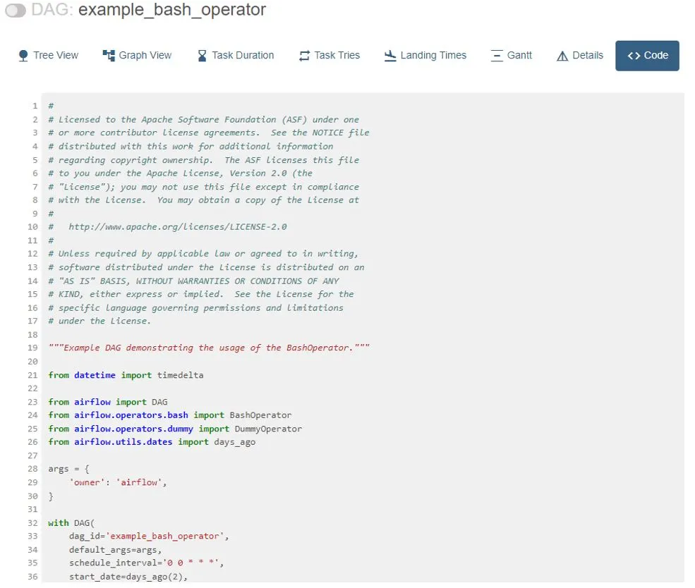 Air Flow Python Code Example Dag Task Workflow-Management mit Apache Airflow - synvert a GlobalLogic company